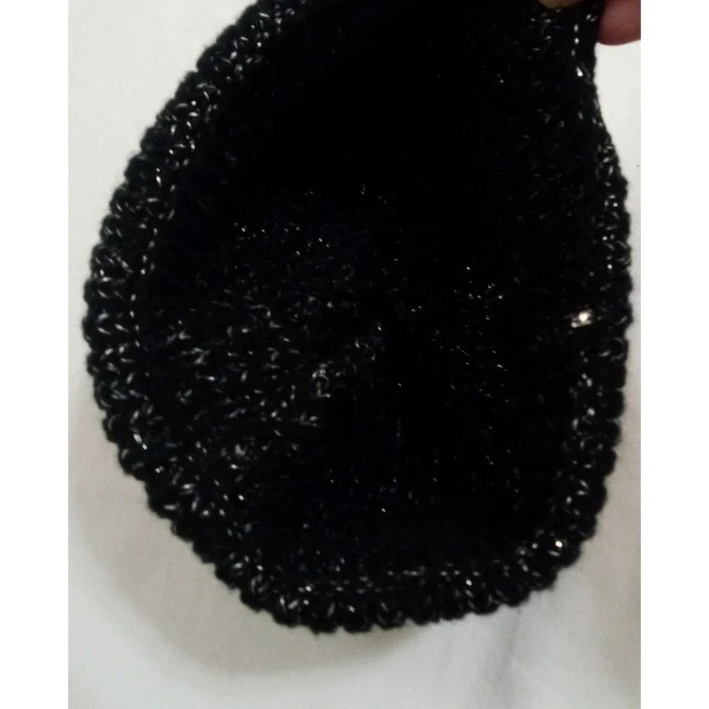RAIDERS Light Up Beanie NFL Black Silver Sparkle LA Oakland Las Vegas Pom WORKS! - Picture 7 of 9
